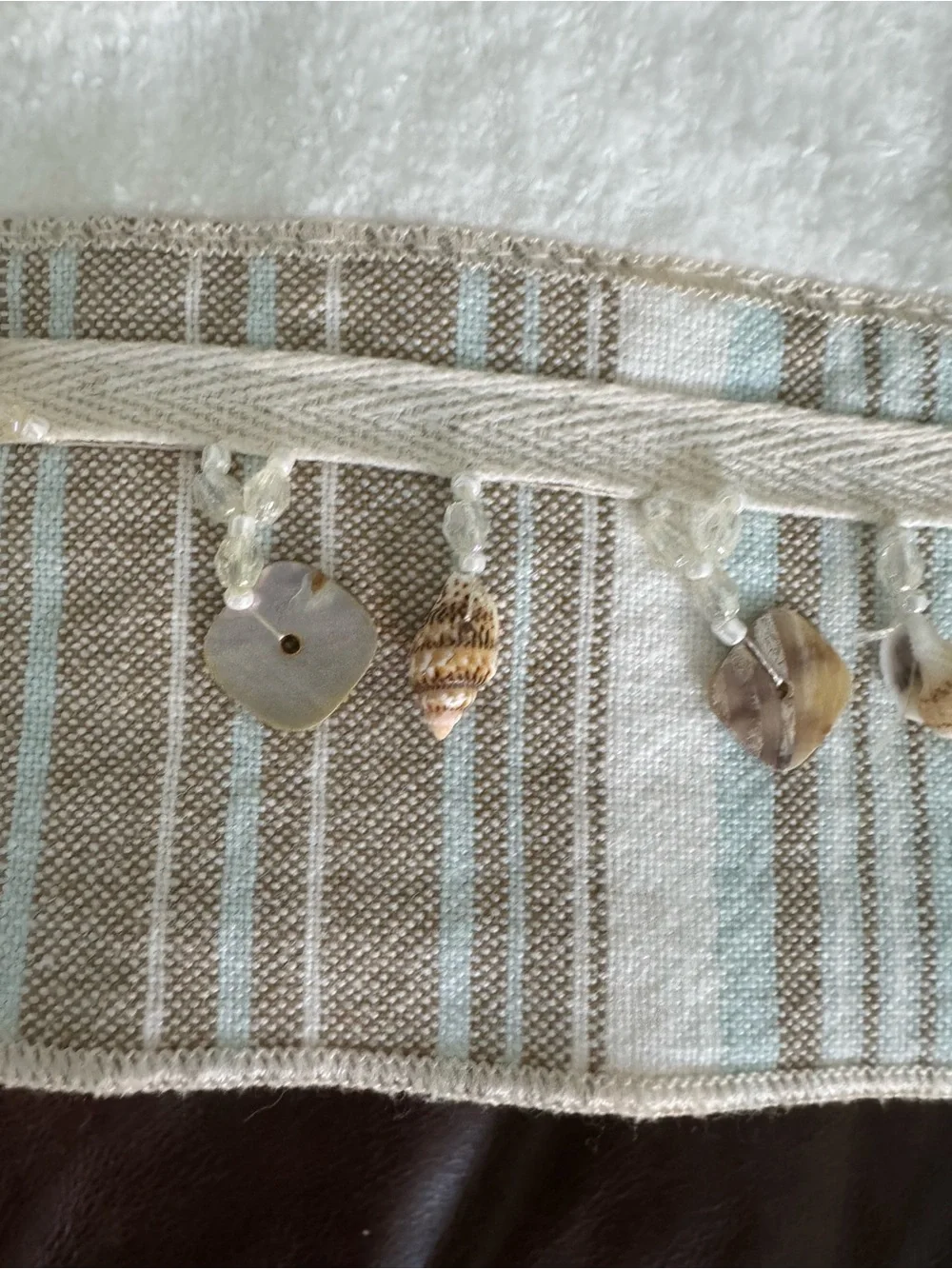 4-Piece Coastal Embroidered Bath & Hand Towel Set ~ Seashell Accents ~ Avanti